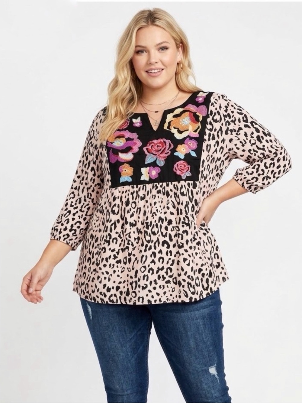 Savanna Jane boho floral top size 3X